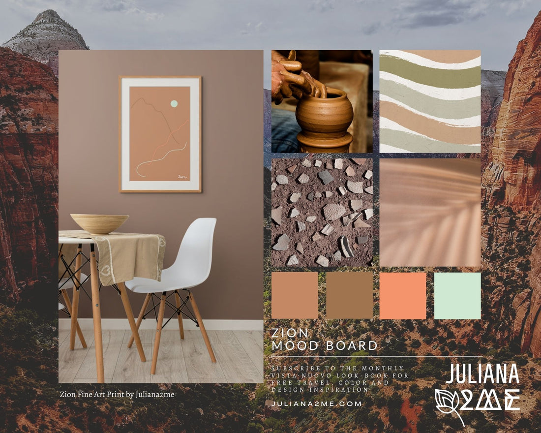 Zion Fine Art Print by Juliana Twomey Mood Board
