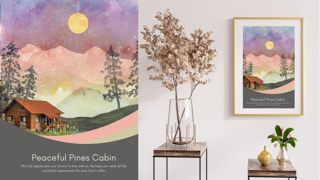 Peaceful Pines Cabin Dreamscape Welcome ART