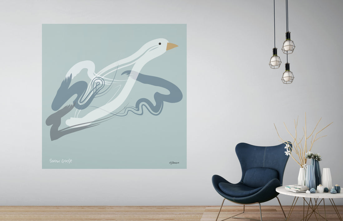 Blue Goose, Snow Goose in 5 Brush Strokes