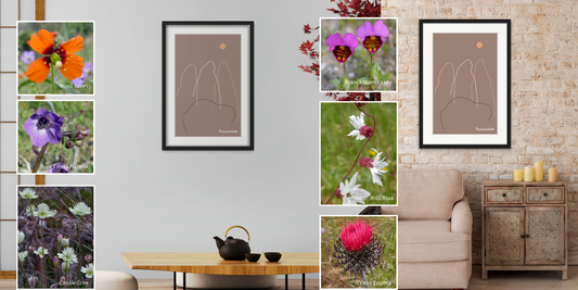 Pinnacle Fine Art Print by Juliana2me with Wildflowers of Pinnacles Poster