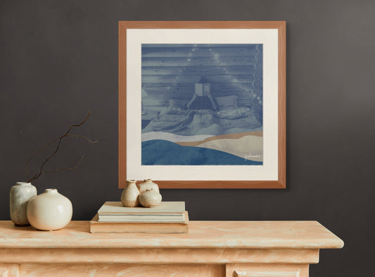 "Cabin Comfort Reading" Wall Art for your Airbnb Cabin on Benjamin Moore Wall Color Silhouette