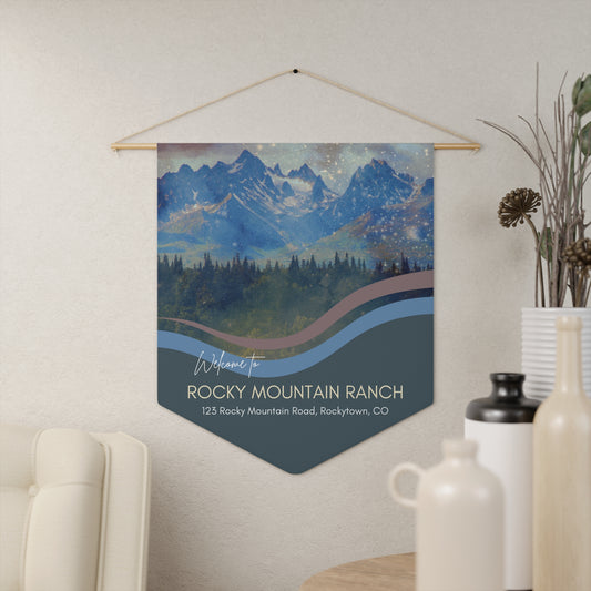 ROCKY MOUNTAIN Welcome Pennant for Airbnb Hosts