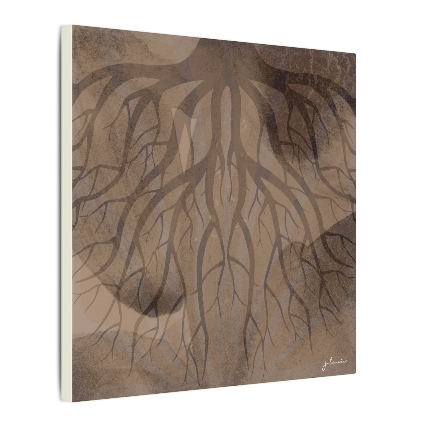 Nuovo Roots, Earthy Roots Canvas Art Print - Vacation Home Decor, Living Room Wall Art, Rustic Style, Unique Artwork Vista Nuovo Fine Art Prints by Juliana2me