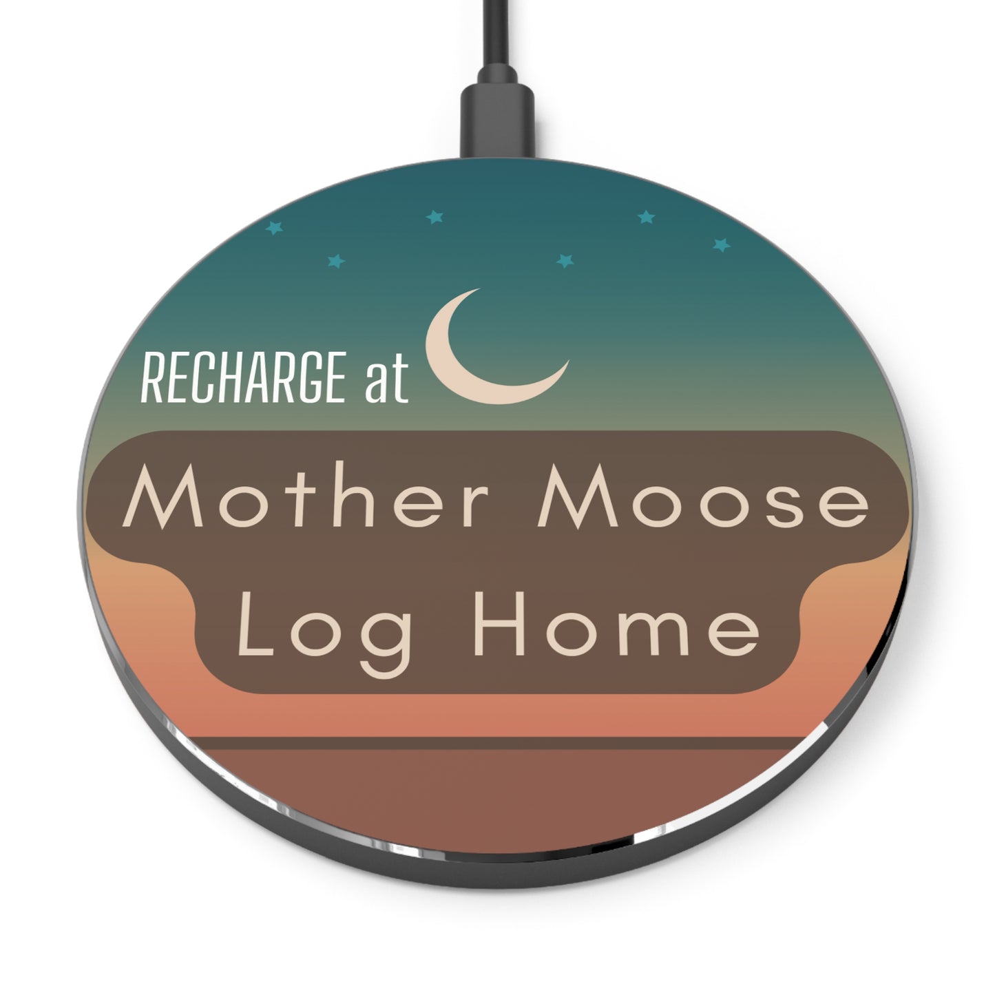Wireless Charger - Moon and Stars Airbnb Hospitality Tool Vista Nuovo Fine Art Prints by Juliana2me