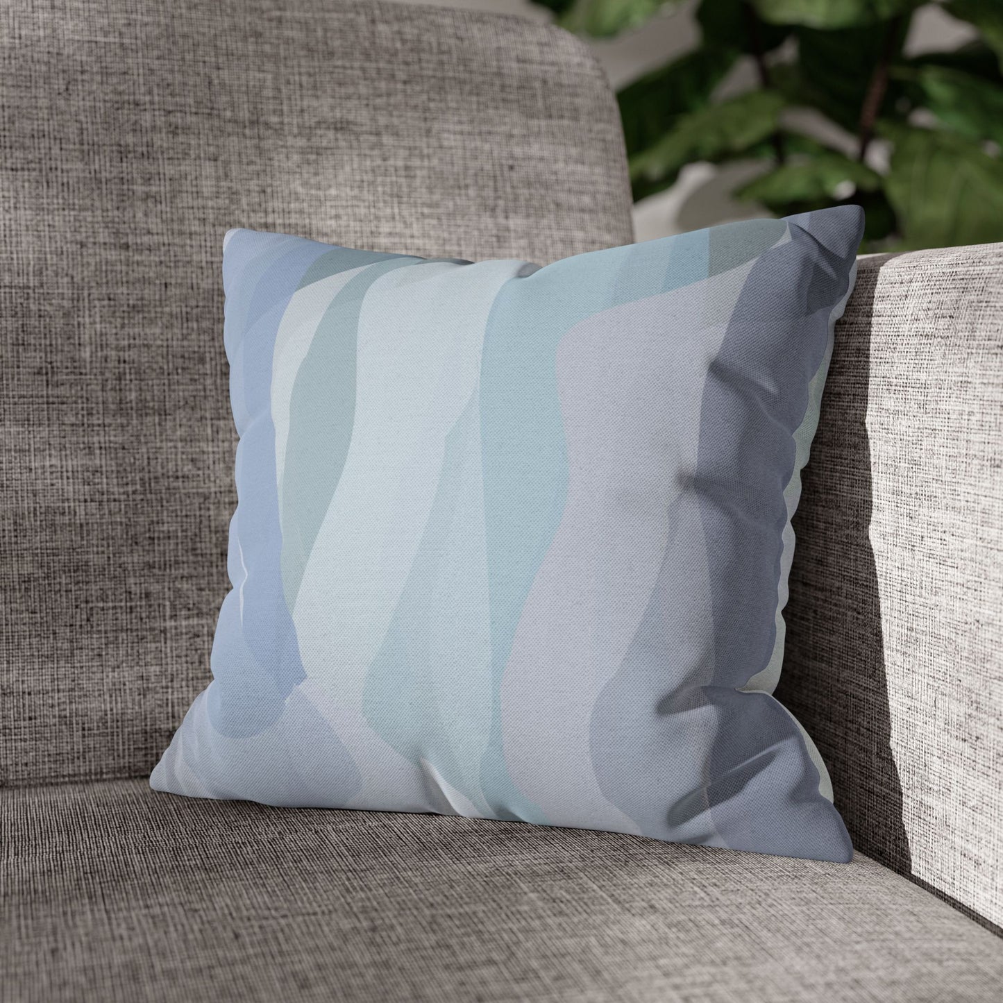 Powder Day Abstract Snow Pattern Pillowcase – Modern Home Decor for Ski Vacation Homes Vista Nuovo Fine Art Prints by Juliana2me