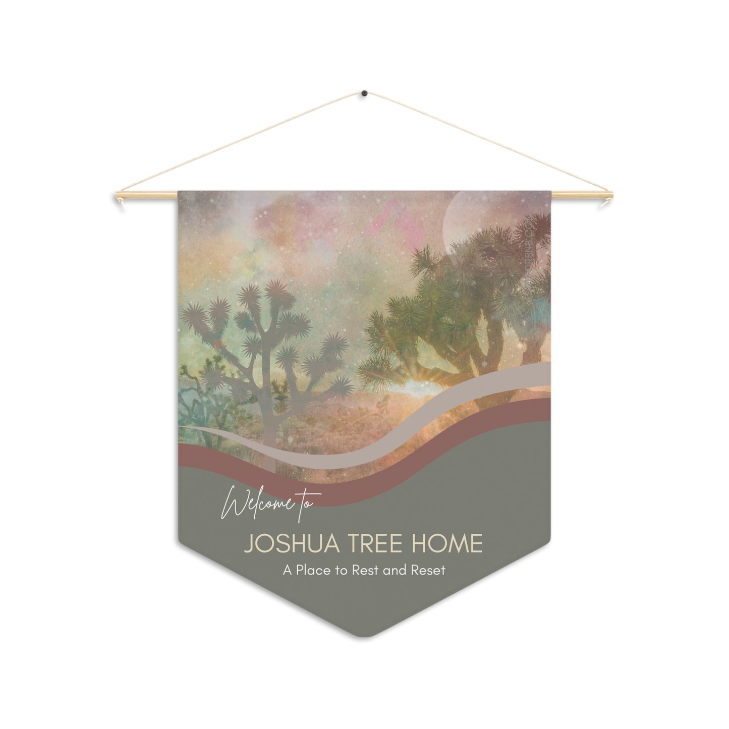 JOSHUA TREE Welcome Pennant for Airbnb Hosts Vista Nuovo Fine Art Prints by Juliana2me