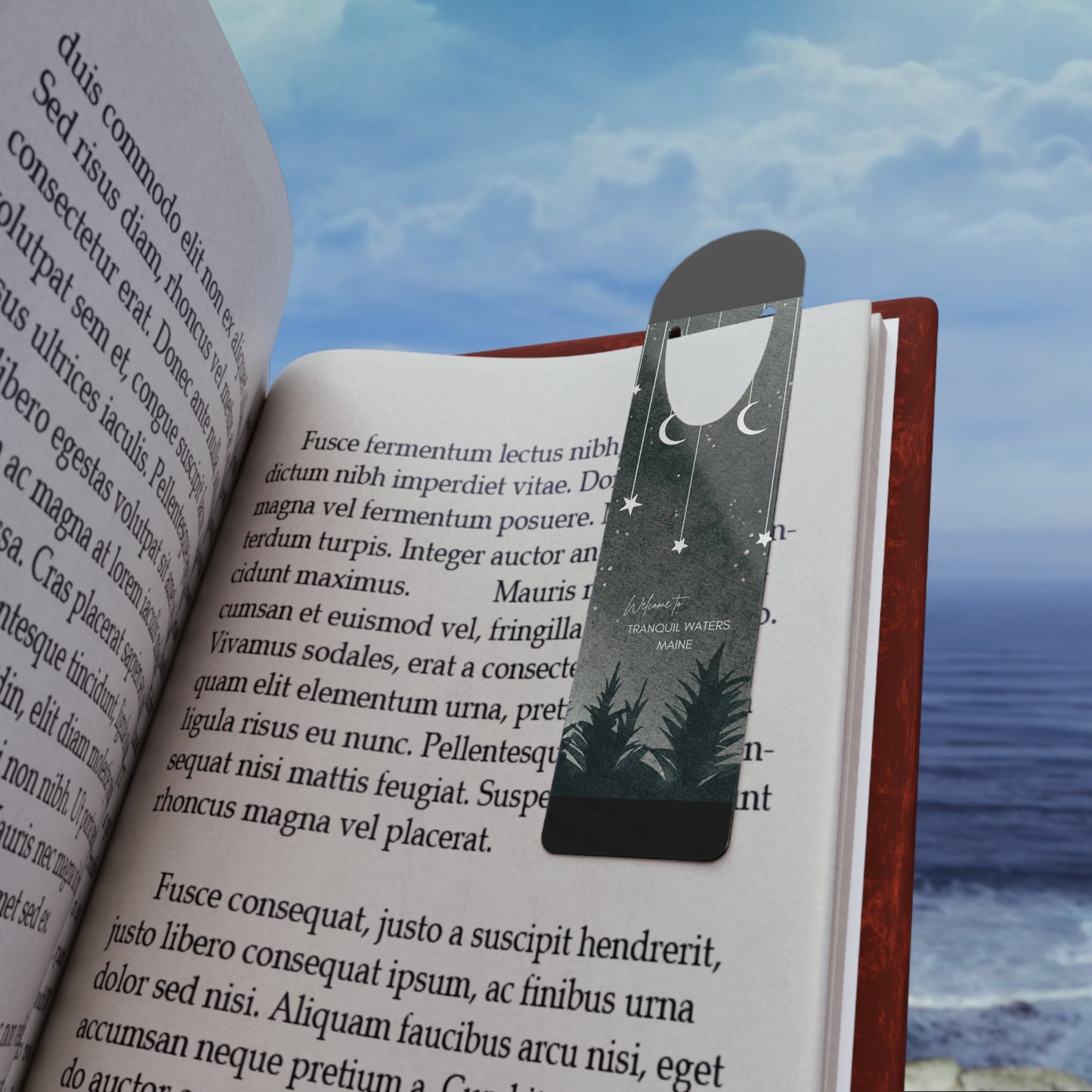 Celestial Bookmark, Starry Night Book Mark, Moon & Stars Reading Accessory, Literary Gift, Book Lover Gift Vista Nuovo Fine Art Prints by Juliana2me