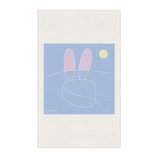 "Bunny Slope" Abstract Tea Towels - Fun Stylish Cotton & Poly Fabric Kitchen Decor for Your Vacation Ski Rental Home
