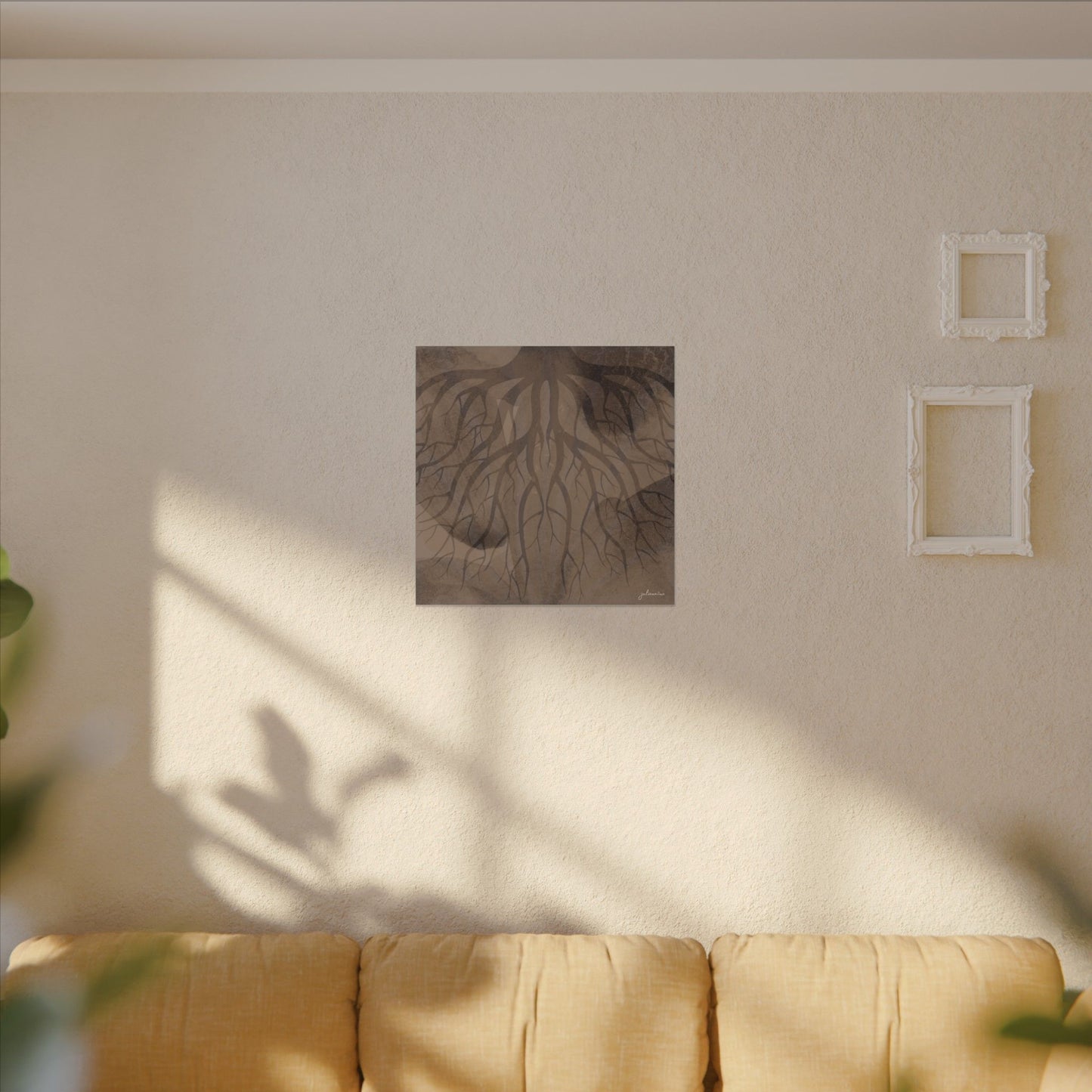 Nuovo Roots, Earthy Roots Canvas Art Print - Vacation Home Decor, Living Room Wall Art, Rustic Style, Unique Artwork Vista Nuovo Fine Art Prints by Juliana2me