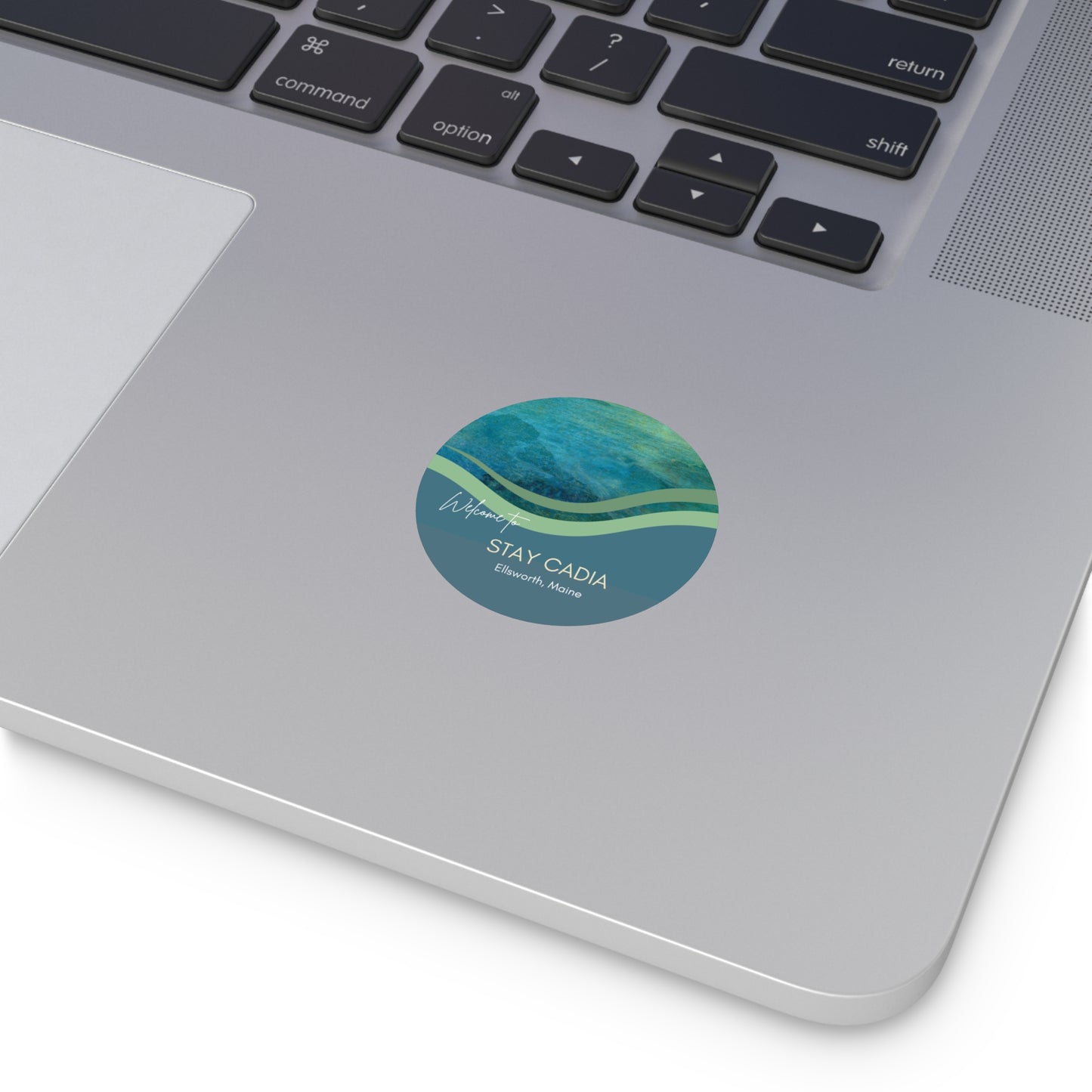Round Vinyl Stickers Vista Nuovo Fine Art Prints by Juliana2me