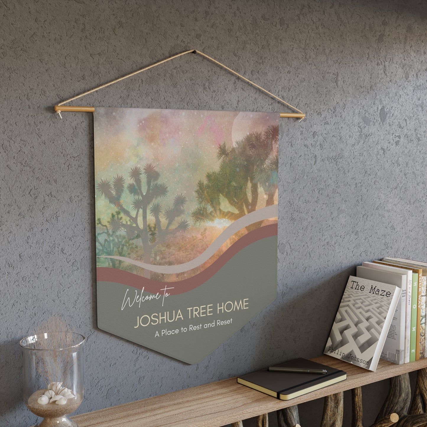 JOSHUA TREE Welcome Pennant for Airbnb Hosts Vista Nuovo Fine Art Prints by Juliana2me
