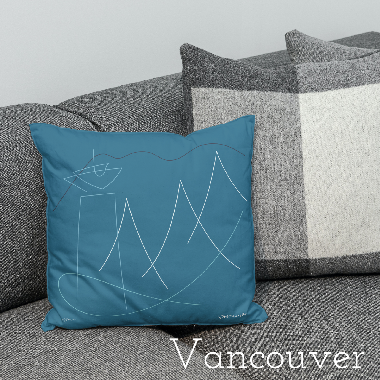 Mini Major Cities Pillows For Airbnb/Vrbo/Homeaway Vacation Rental Homes in and Around the Cities Vista Nuovo Fine Art Prints by Juliana2me