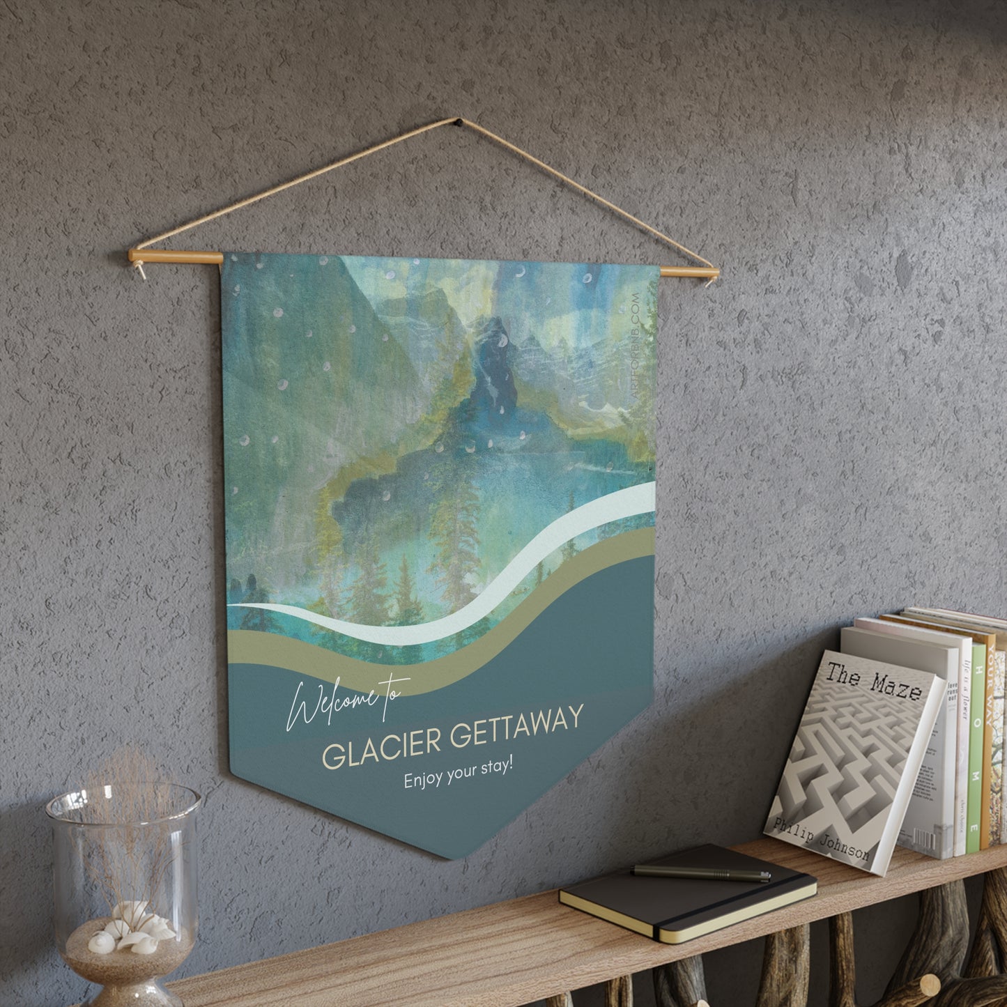 GLACIER Welcome Pennant for Airbnb Hosts Vista Nuovo Fine Art Prints by Juliana2me