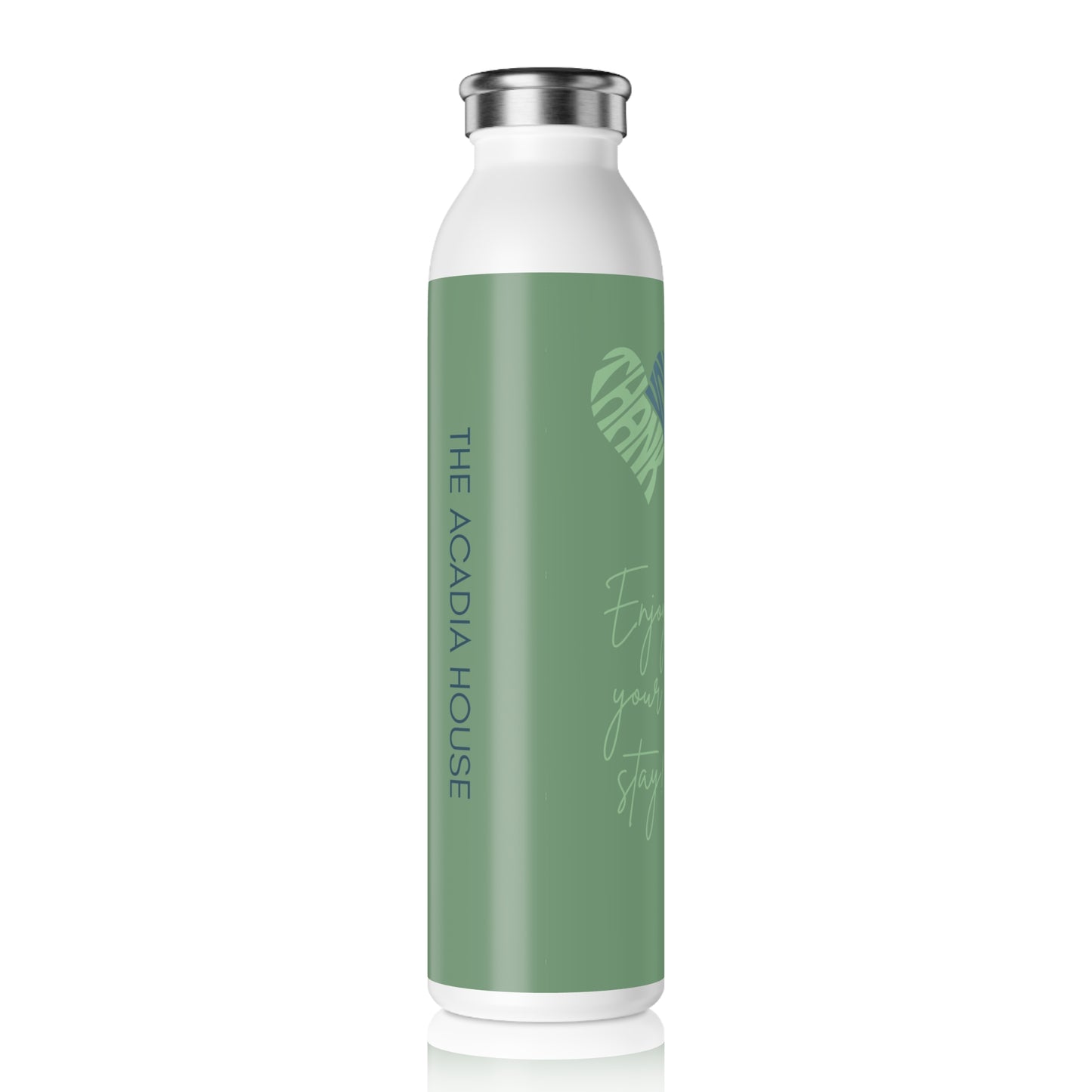 Customizable Acadia Water Bottle - Hostess Gift for Boutique Hotels and AirBnB - Personalized Vacation Rental Souvenir Vista Nuovo Fine Art Prints by Juliana2me