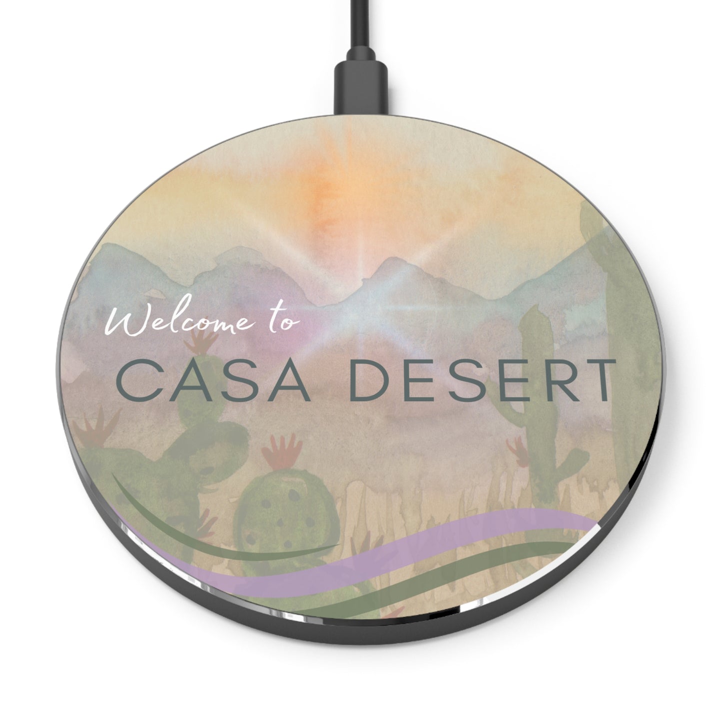 Wireless Charging Pad "Desert" Design for Airbnb Hosts Vista Nuovo Fine Art Prints by Juliana2me