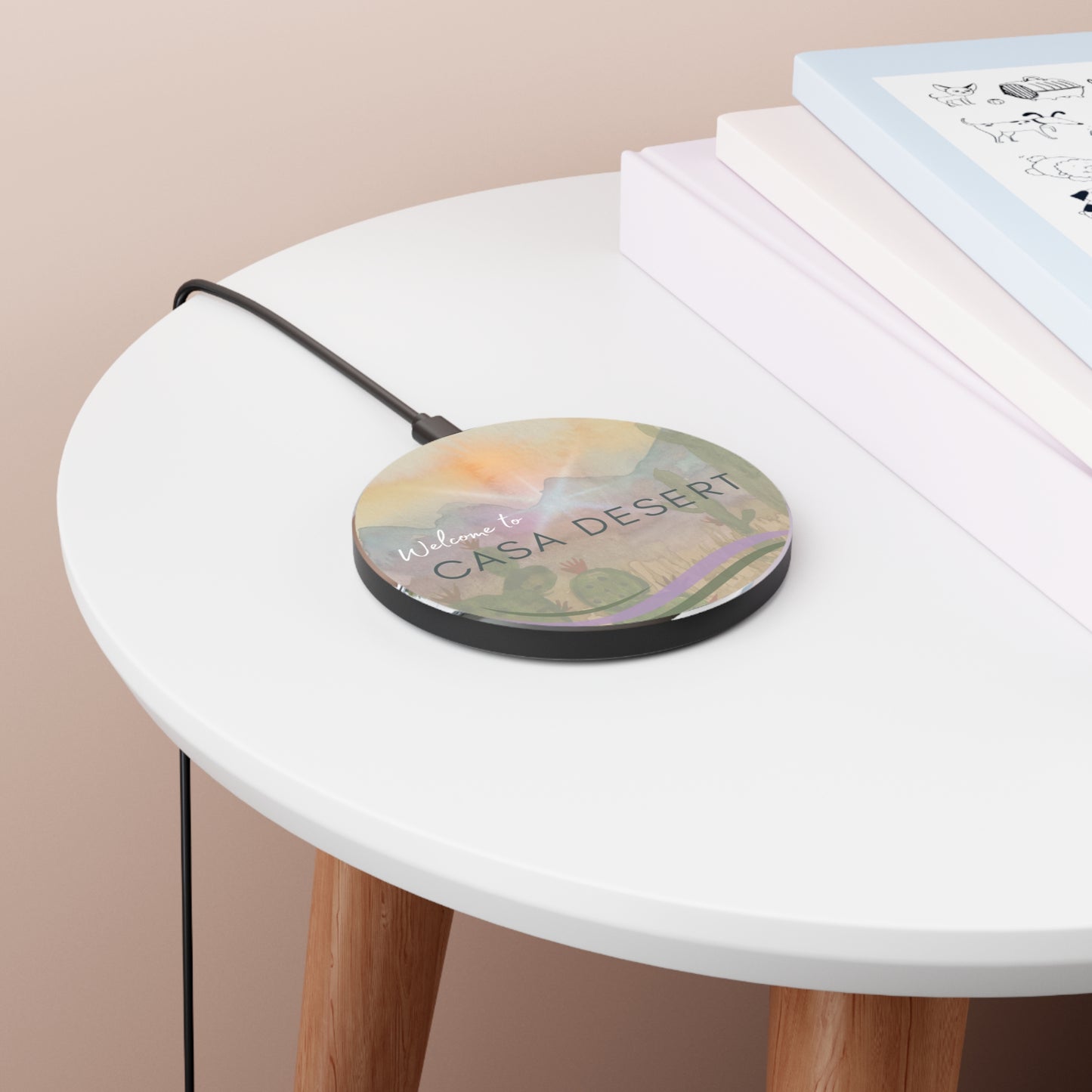 Wireless Charging Pad "Desert" Design for Airbnb Hosts Vista Nuovo Fine Art Prints by Juliana2me
