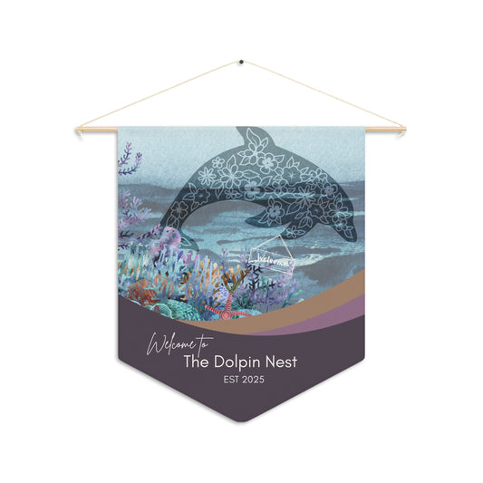 Personalized Dophin Pennant for Airbnb Hosts to Welcome Guests-Great for Beach Locations