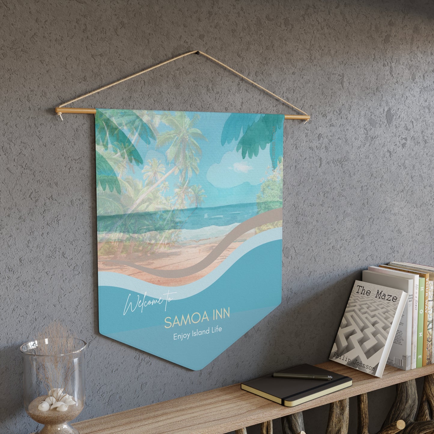 SAMOA Welcome Pennant for Airbnb Hosts Vista Nuovo Fine Art Prints by Juliana2me