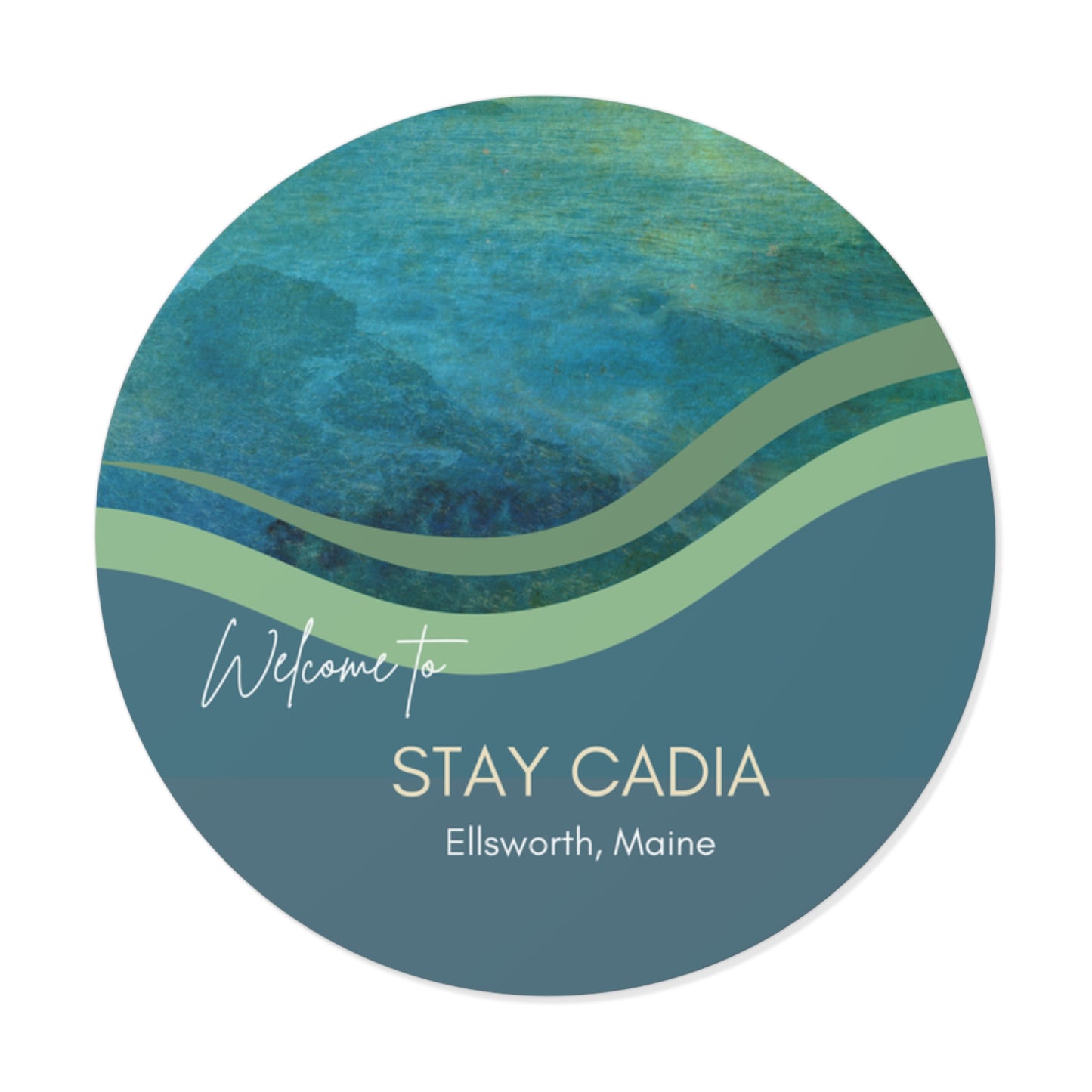 Round Vinyl Stickers Vista Nuovo Fine Art Prints by Juliana2me