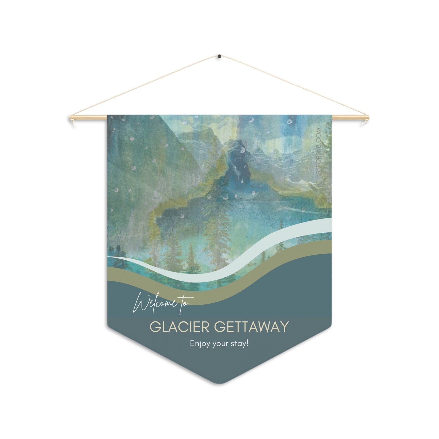GLACIER Welcome Pennant for Airbnb Hosts Vista Nuovo Fine Art Prints by Juliana2me