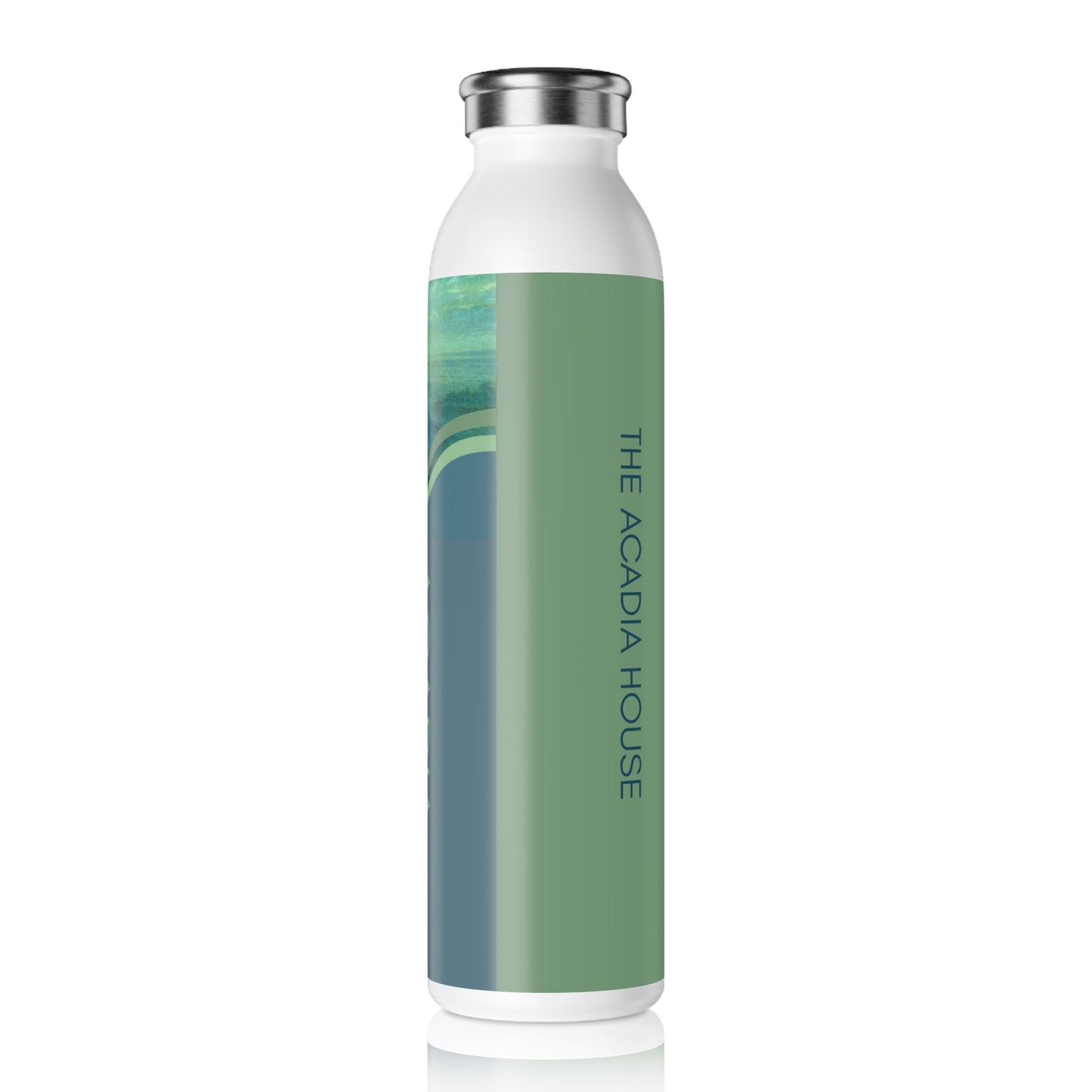 Customizable Acadia Water Bottle - Hostess Gift for Boutique Hotels and AirBnB - Personalized Vacation Rental Souvenir Vista Nuovo Fine Art Prints by Juliana2me
