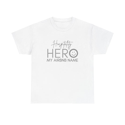 Hospitality Hero Unisex Tee - Airbnb, Short Term Rentals, B&B, Boutique Hotel Experts