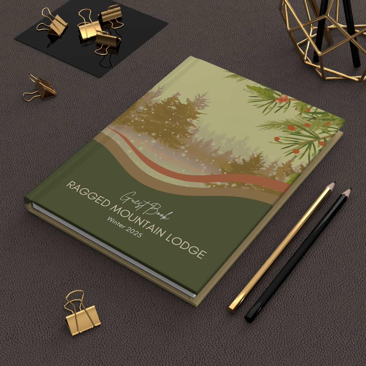 Winter Scene Guest Book for Airbnb Homes & Boutique Hotels Vista Nuovo Fine Art Prints by Juliana2me