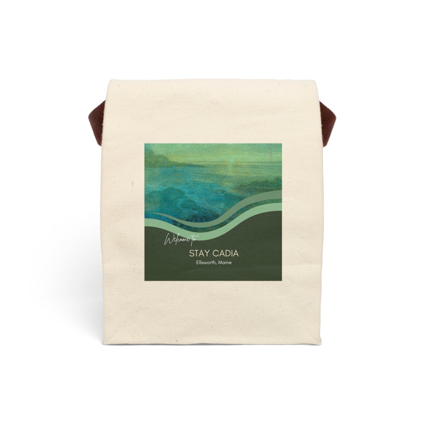 Eco-Friendly Canvas Lunch Bag with Strap, Stylish Lunch Tote, Reusable Lunch Bag, Perfect for Work & School, Personalized Gift Vista Nuovo Fine Art Prints by Juliana2me