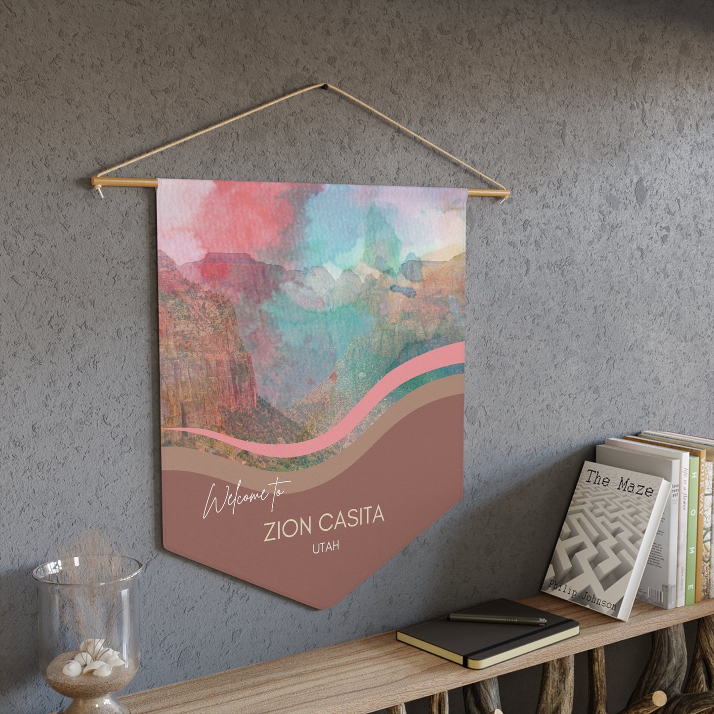 ZION Welcome Pennant for Airbnb Hosts Vista Nuovo Fine Art Prints by Juliana2me
