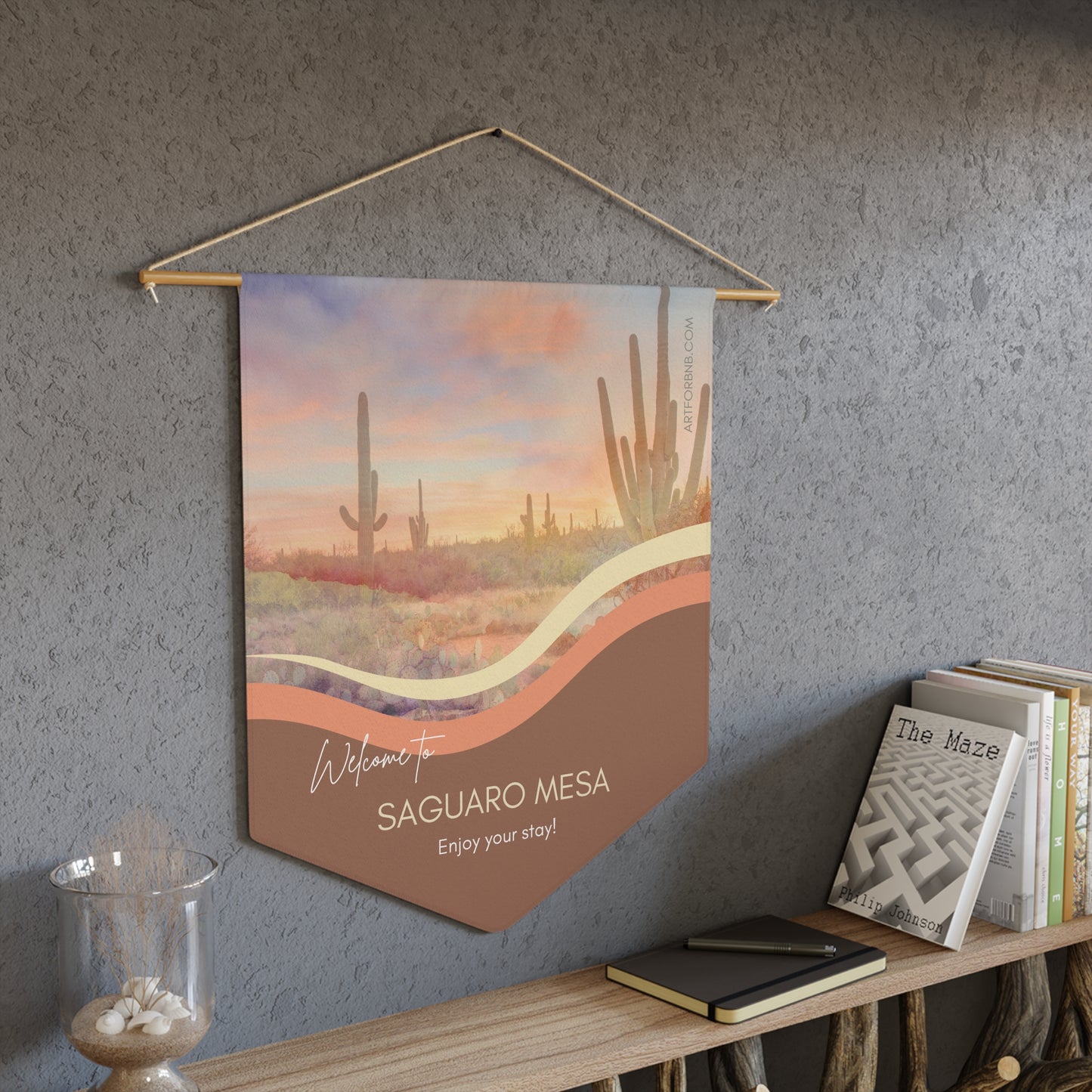 SAGUARO Welcome Pennant for Airbnb Hosts Vista Nuovo Fine Art Prints by Juliana2me