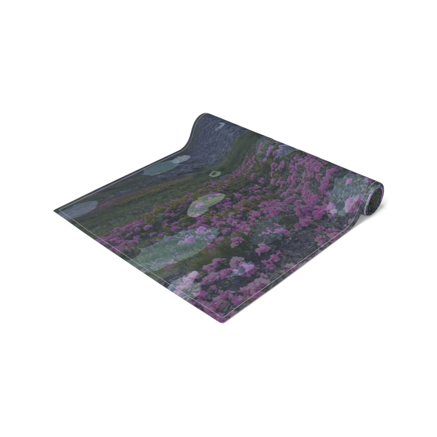 Mountain Rain Art Cotton Table Runner - Perfect for Spring Gatherings and Home Decor Vista Nuovo Fine Art Prints by Juliana2me