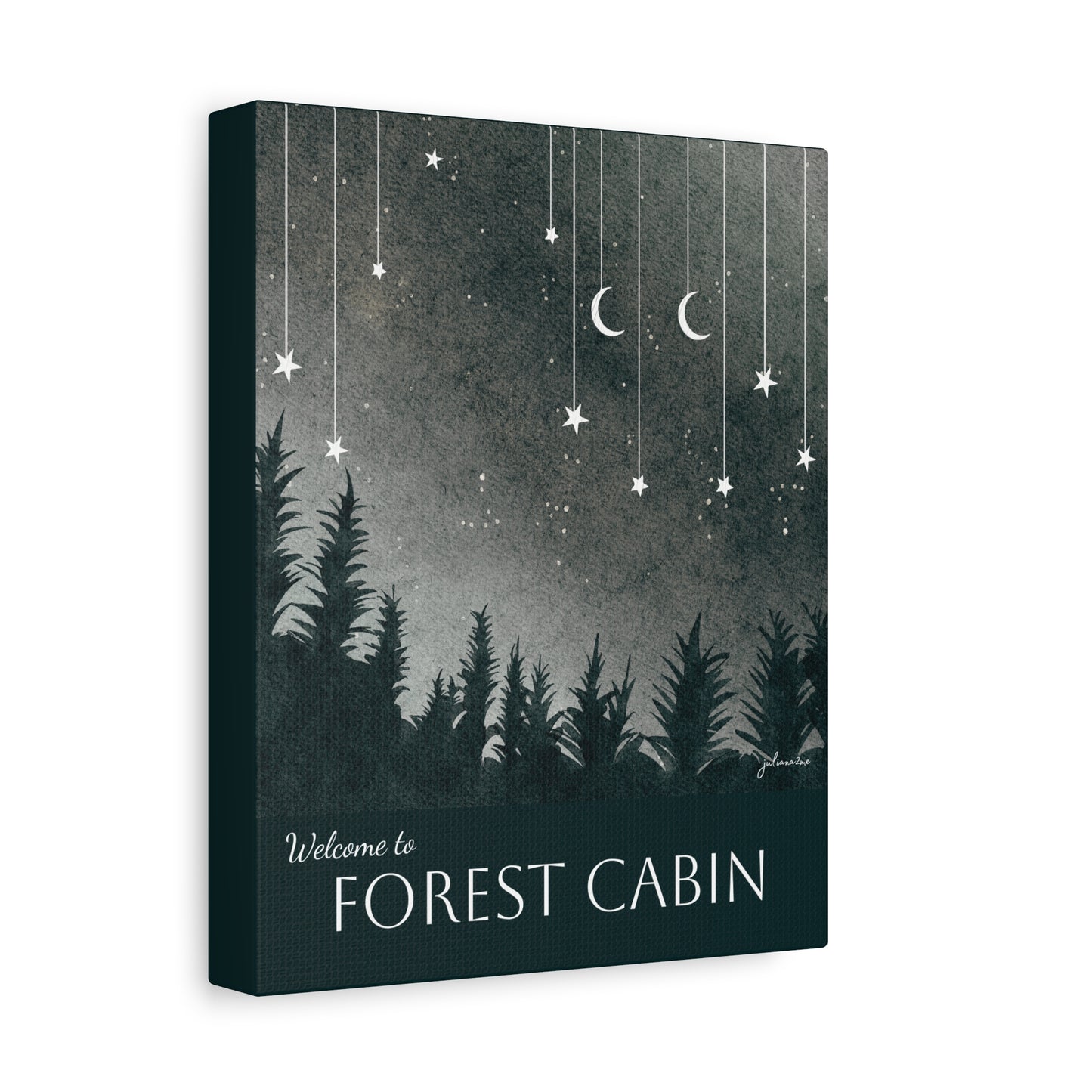 Personalized Airbnb Welcome Sign for Your Cabin in the Woods Vista Nuovo Fine Art Prints by Juliana2me