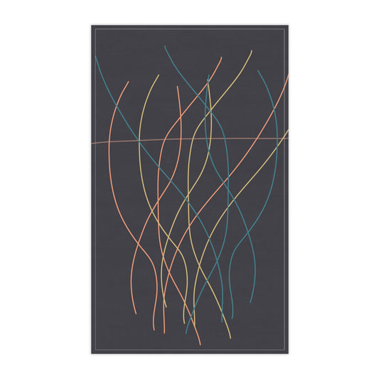 Apres Ski Abstract Tea Towels - Stylish Cotton & Poly Fabric Kitchen Decor for Your Vacation Ski Rental Home