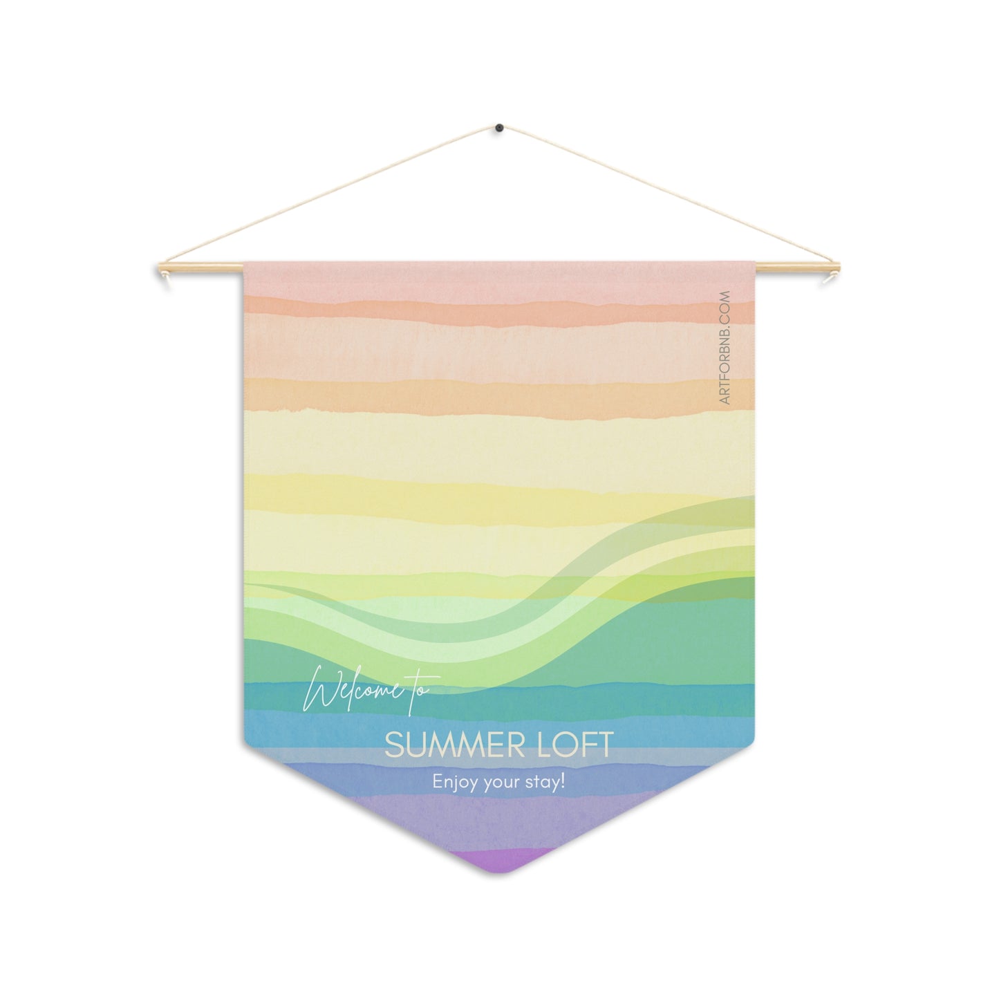 Summer Theme Welcome Pennant for Airbnb Hosts Vista Nuovo Fine Art Prints by Juliana2me