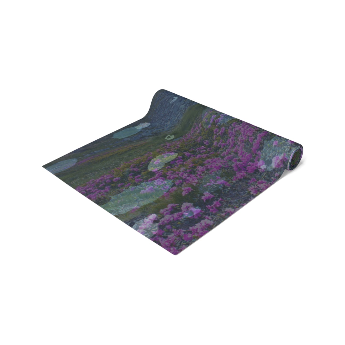 Mountain Rain Art Cotton Table Runner - Perfect for Spring Gatherings and Home Decor Vista Nuovo Fine Art Prints by Juliana2me