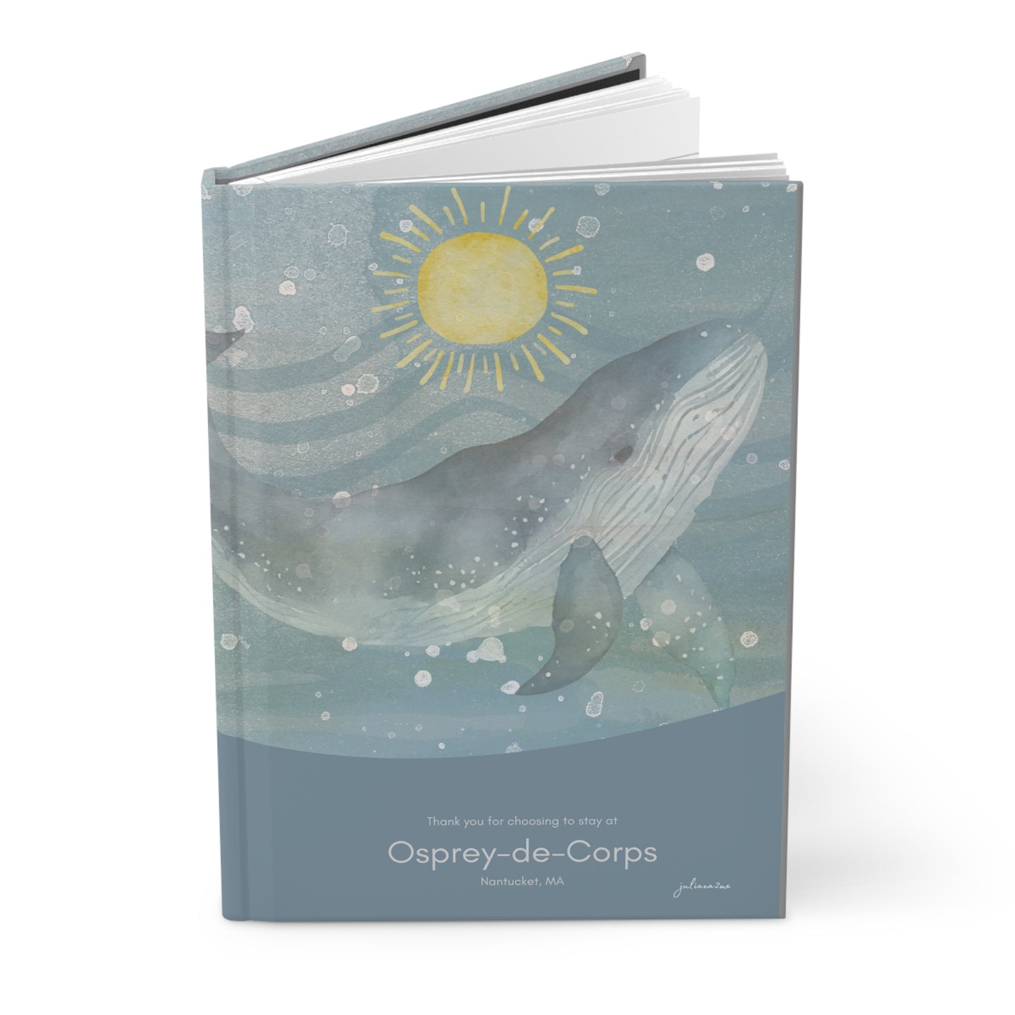 Airbnb Custom Guest Book with Welcome Dreamscape Illustration Vista Nuovo Fine Art Prints by Juliana2me