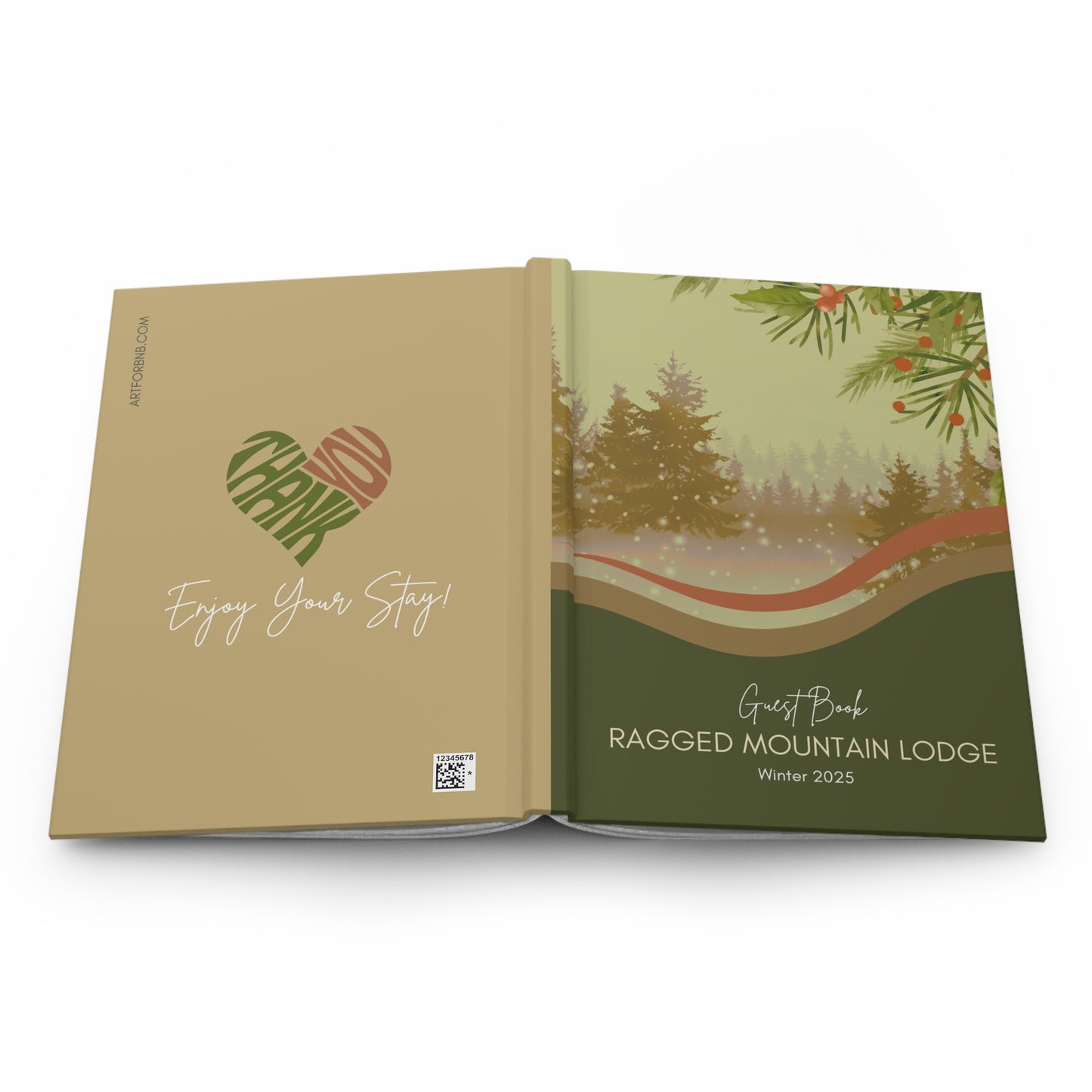 Winter Scene Guest Book for Airbnb Homes & Boutique Hotels Vista Nuovo Fine Art Prints by Juliana2me