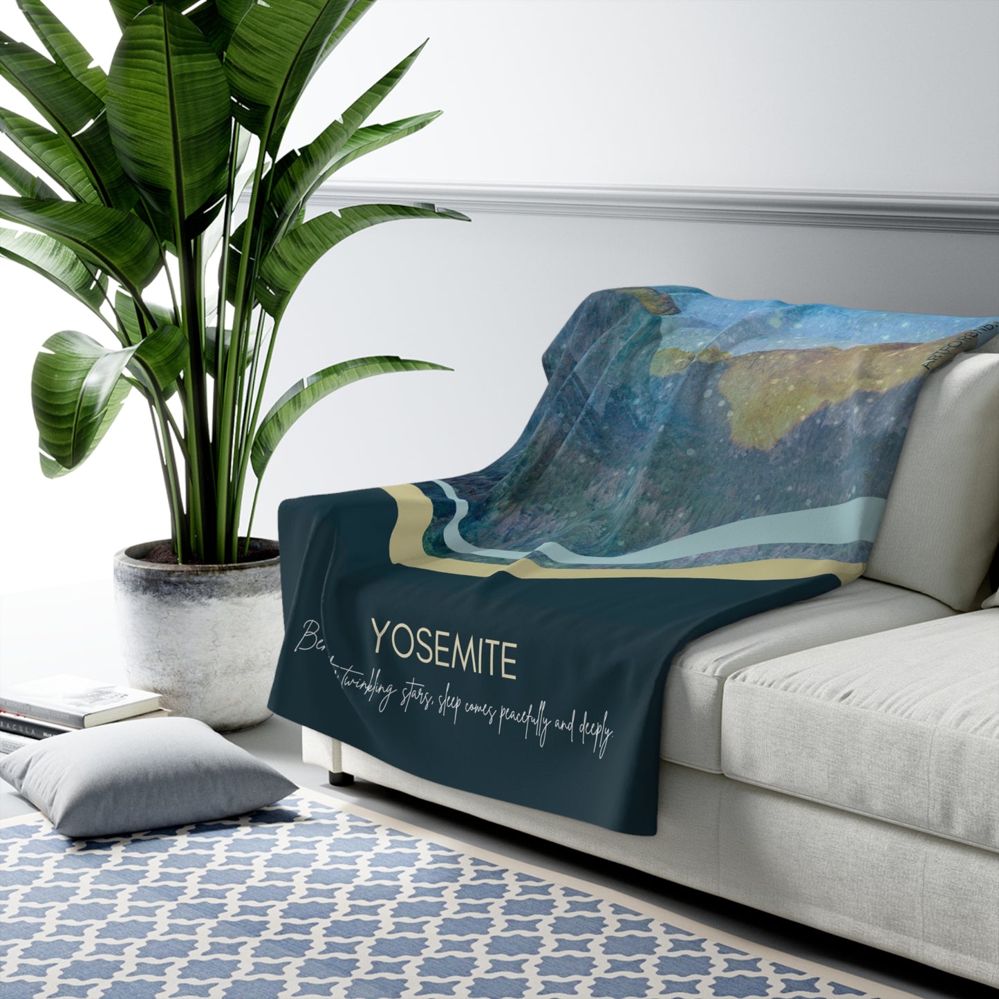 Sherpa Fleece Blanket - Yosemite National Park Lover's Edition Vista Nuovo Fine Art Prints by Juliana2me