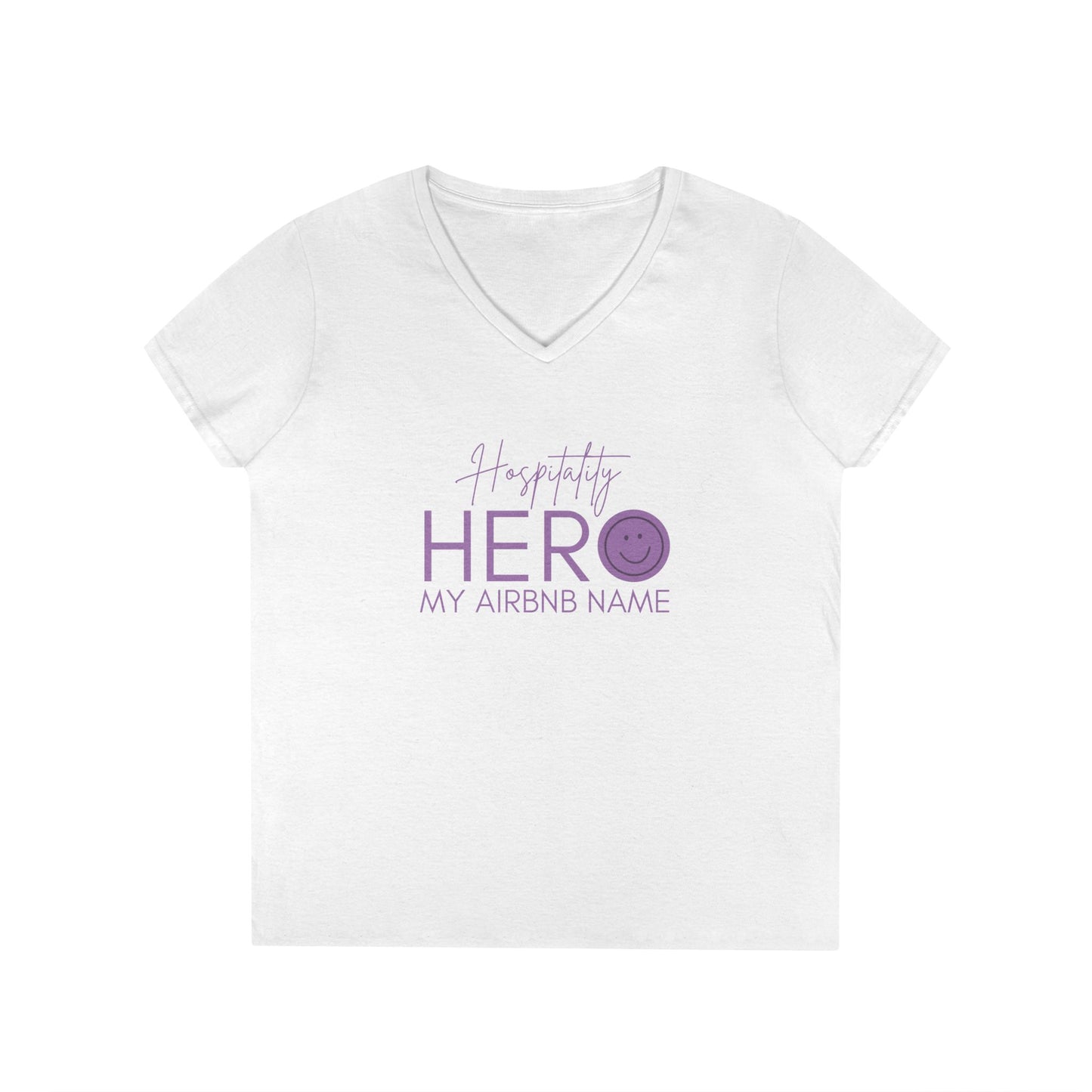 Ladies' V-Neck T-Shirt Vista Nuovo Fine Art Prints by Juliana2me