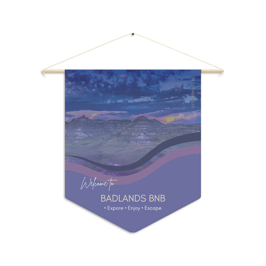 BADLANDS Welcome Pennant for Airbnb Hosts