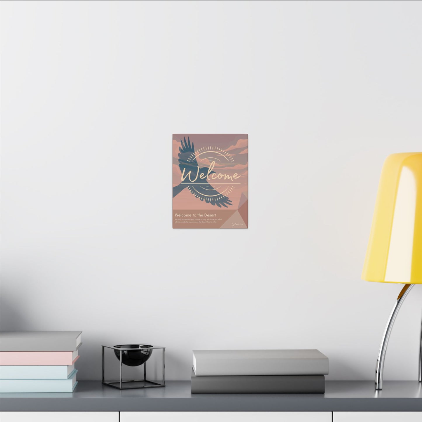 Eagle Canvas Welcome Sign for Airbnb Hosts (Welcome to the Desert) Vista Nuovo Fine Art Prints by Juliana2me