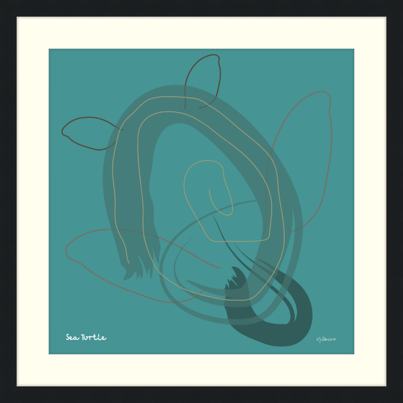 Sea Turtle Vista Nuovo Fine Art Prints by Juliana2me