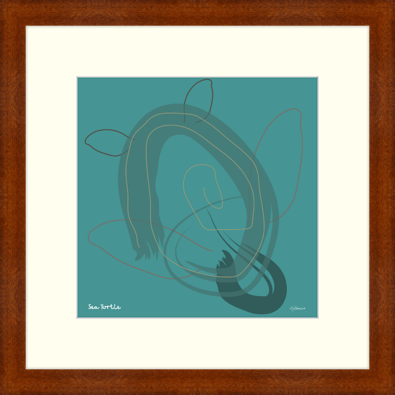 Sea Turtle Vista Nuovo Fine Art Prints by Juliana2me