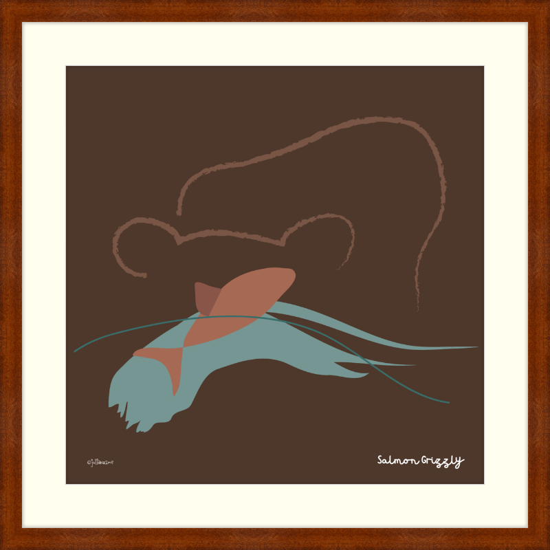 Salmon Grizzly Vista Nuovo Fine Art Prints by Juliana2me