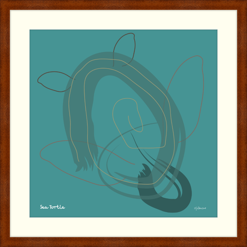 Sea Turtle Vista Nuovo Fine Art Prints by Juliana2me