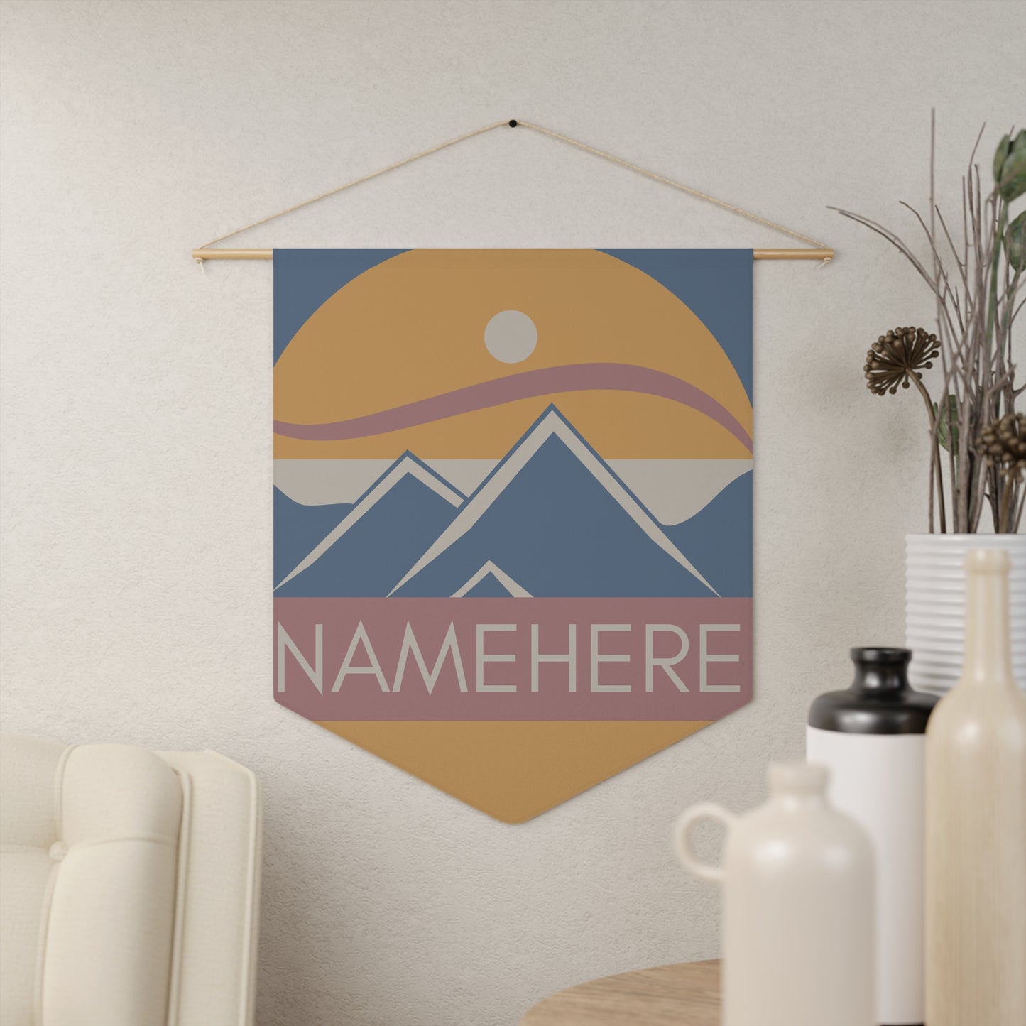 Mountain Sunset Logo, for your, Boho Airbnb Home Decor, Adventure Wall Art Vista Nuovo Fine Art Prints by Juliana2me