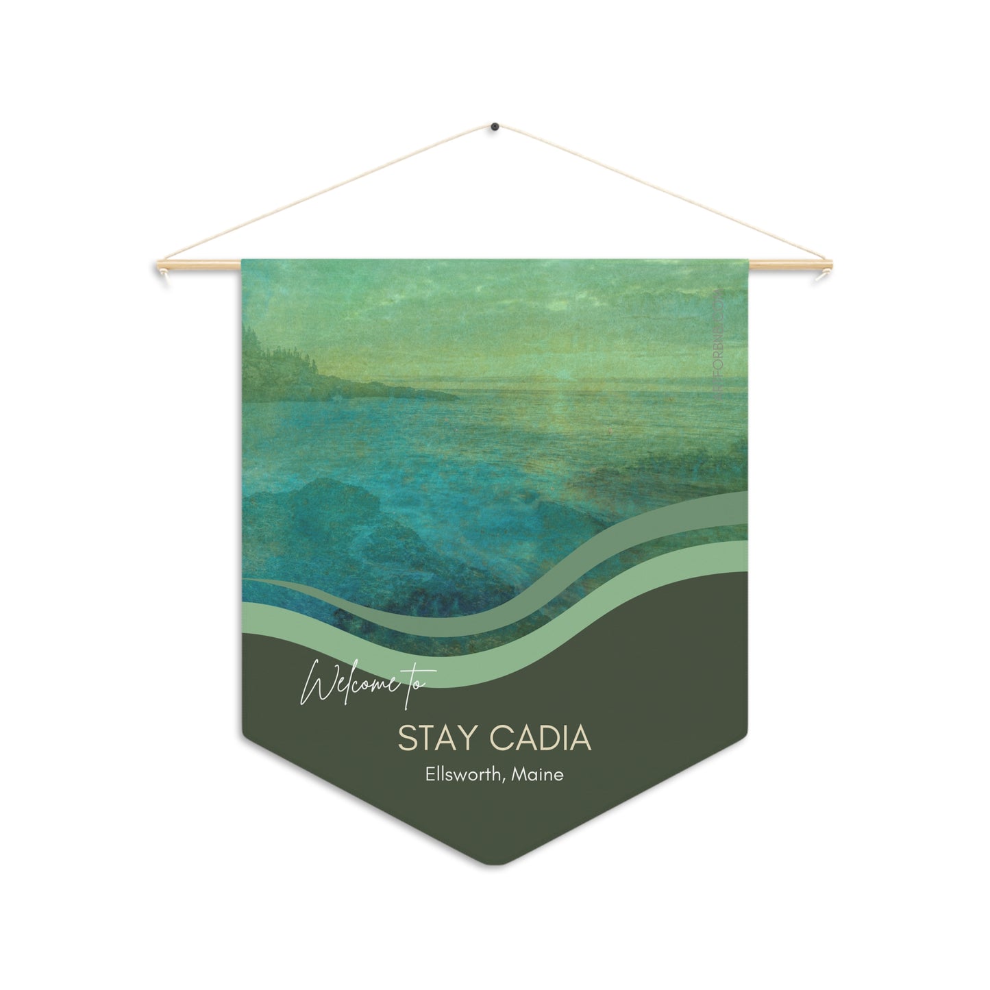 STAY CADIA (ACADIA) Welcome Pennant Vista Nuovo Fine Art Prints by Juliana2me