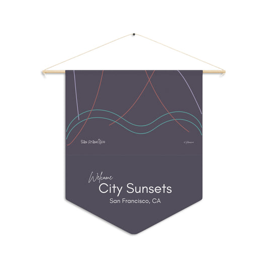 San Francisco Pennant Wall Art, Modern Decor for Airbnb Homes in SF Area