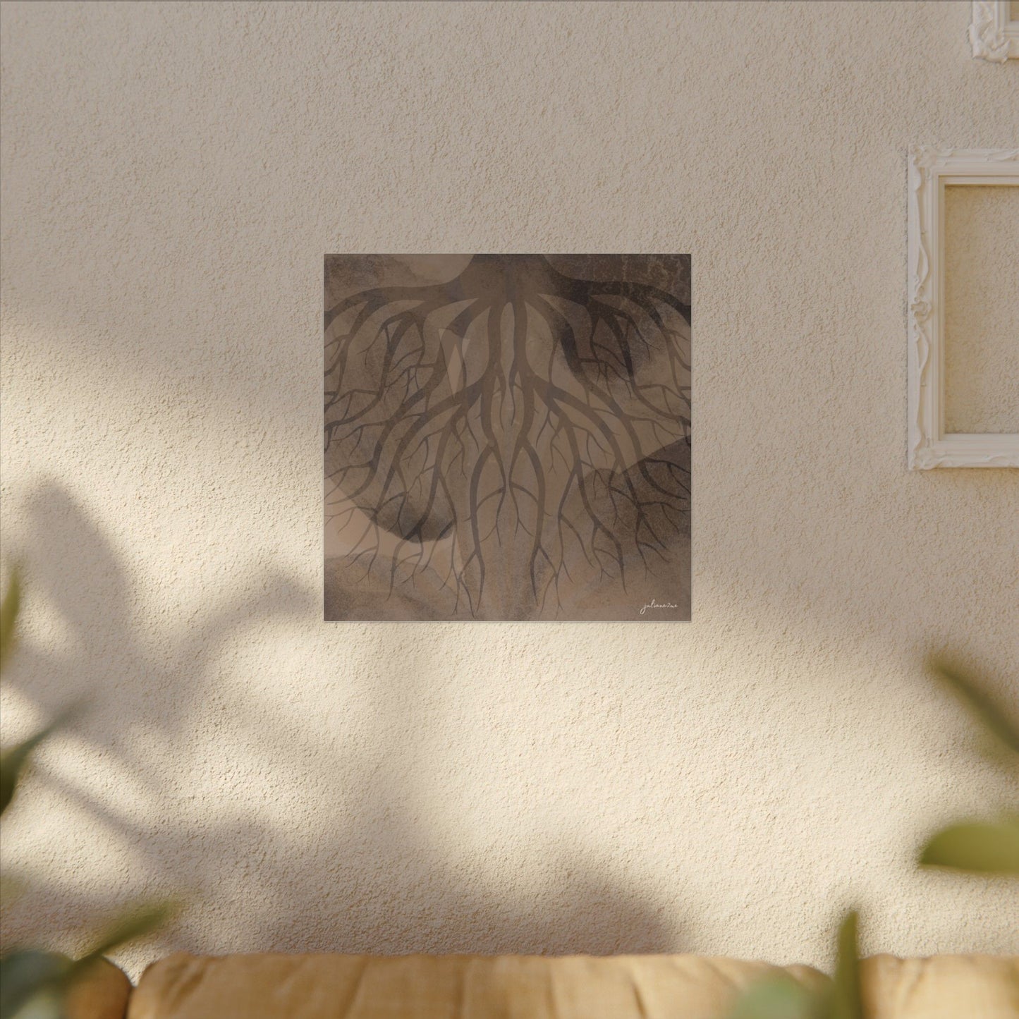 Nuovo Roots, Earthy Roots Canvas Art Print - Vacation Home Decor, Living Room Wall Art, Rustic Style, Unique Artwork Vista Nuovo Fine Art Prints by Juliana2me