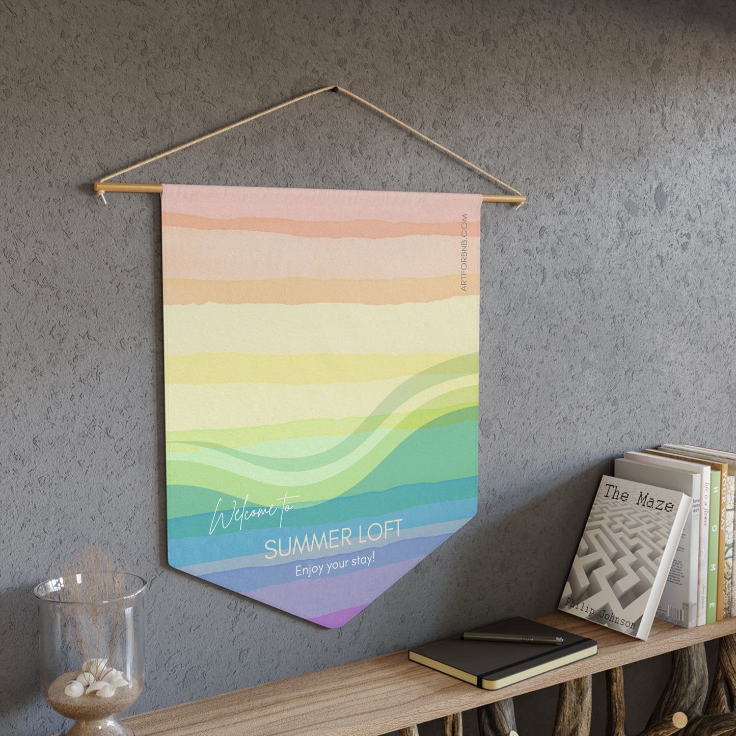 Summer Theme Welcome Pennant for Airbnb Hosts Vista Nuovo Fine Art Prints by Juliana2me